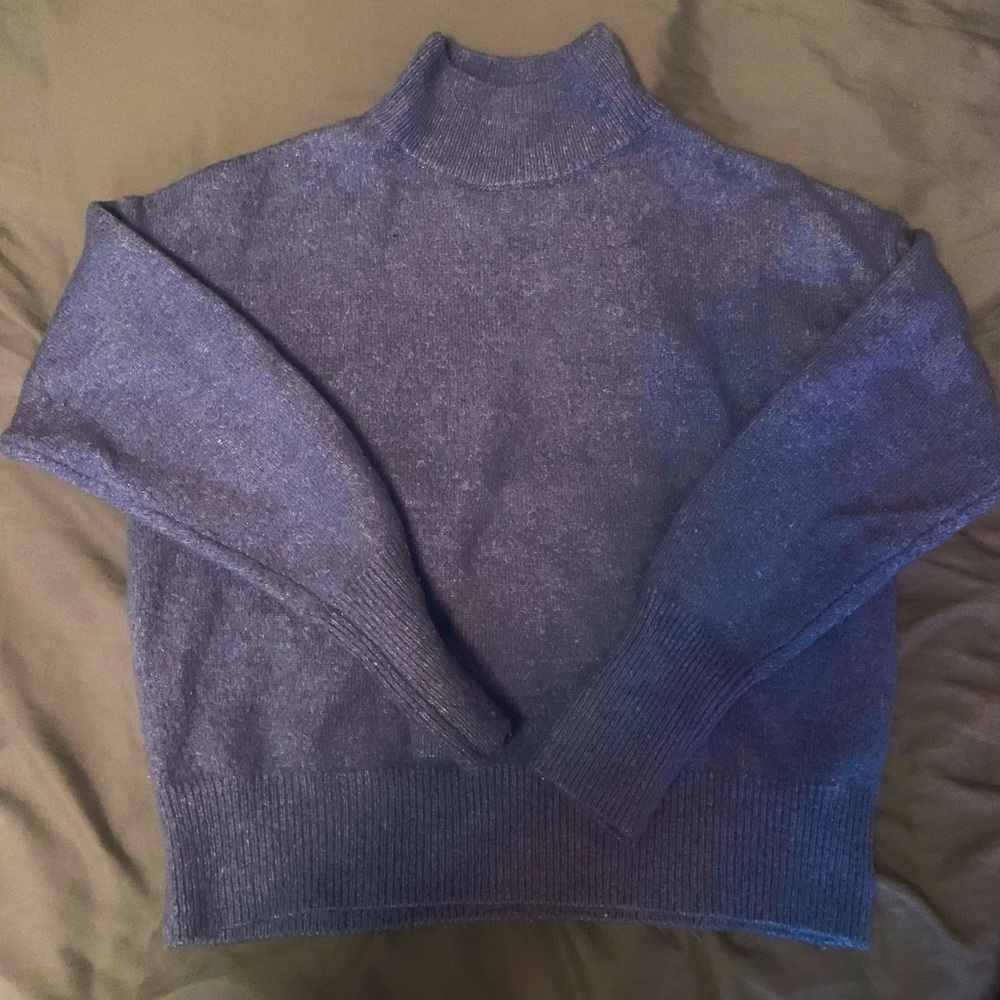 Women’s blue turtle neck sweater
